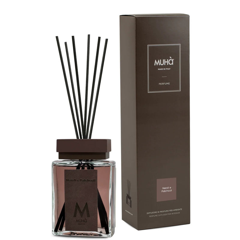 Muhà Luxe Perfume Diffuseur Ambiance avec Bâtons Neroli et Patchouli 100 Ml