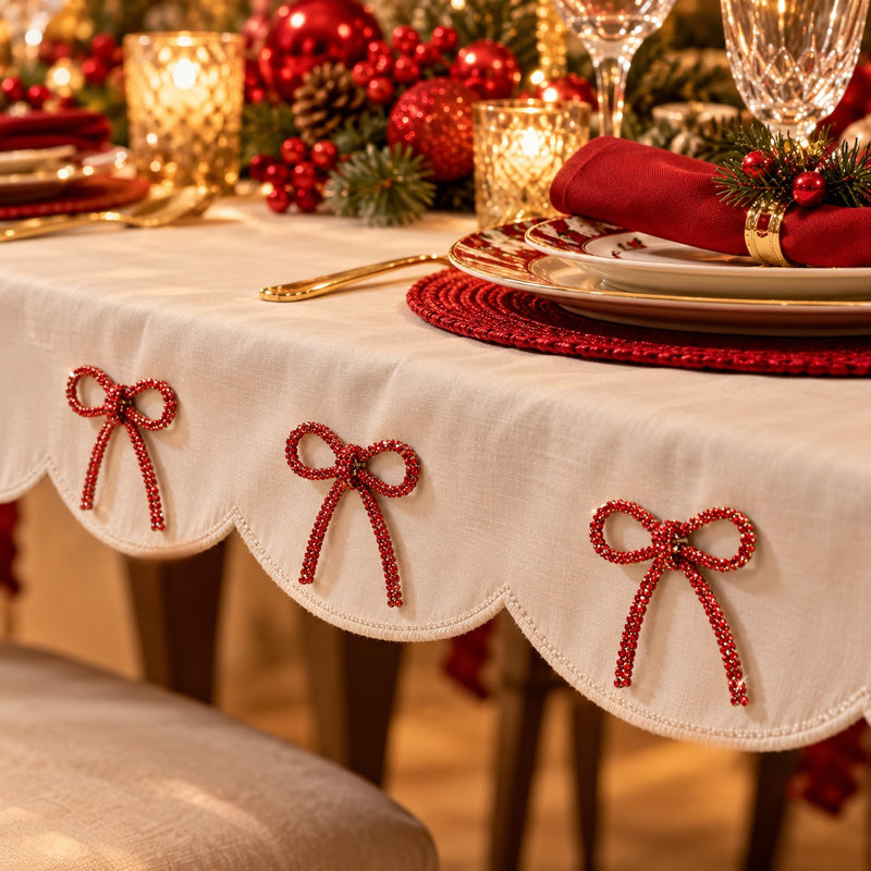 Piovaccari Weihnachtsschleife Bows with Diamonds Rot 6,5xH7 cm – Dekorative Schleife mit Diamanten für Weihnachtsbaum, Dekorationen und Geschenkverpackungen