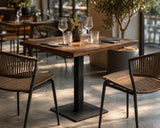 Moia Greenwood Base Tisch Beschwert Schwarzstahl 39×39 H72 cm