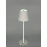 L'Arcolaio LED-Lampe Touch Wiederaufladbar H 38 cm 10 x 10 cm IP54 Round Pro Weiß