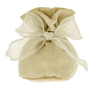 ETM Guenda Bag Ballbeutel Bonbonniere Konfektbeutel 10 cm Beige 12 Stk.