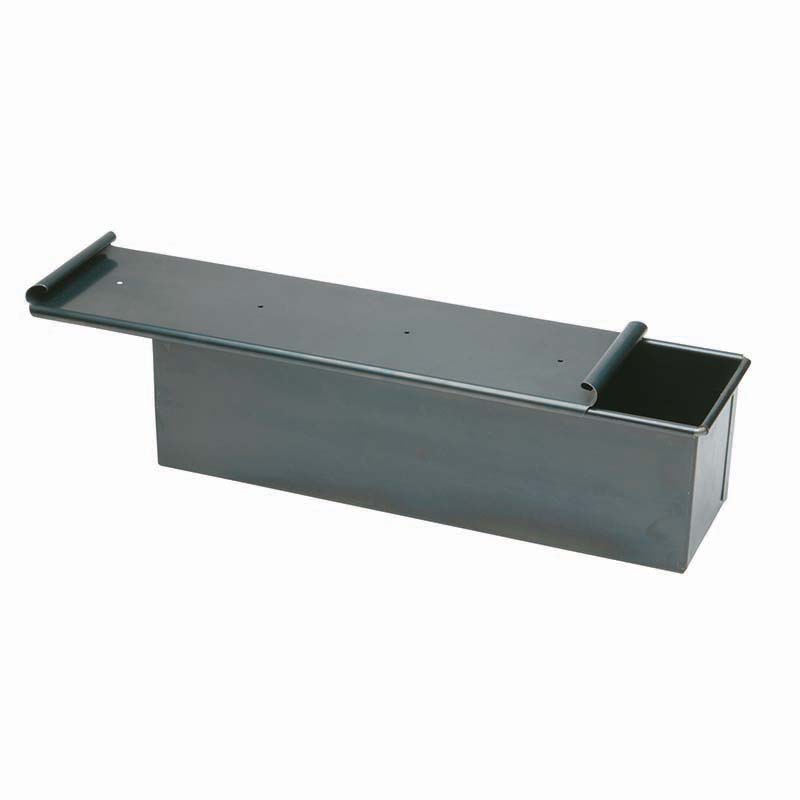 AGNELLI Rechteckform mit Deckel Stahlblech Blau 30x10 cm