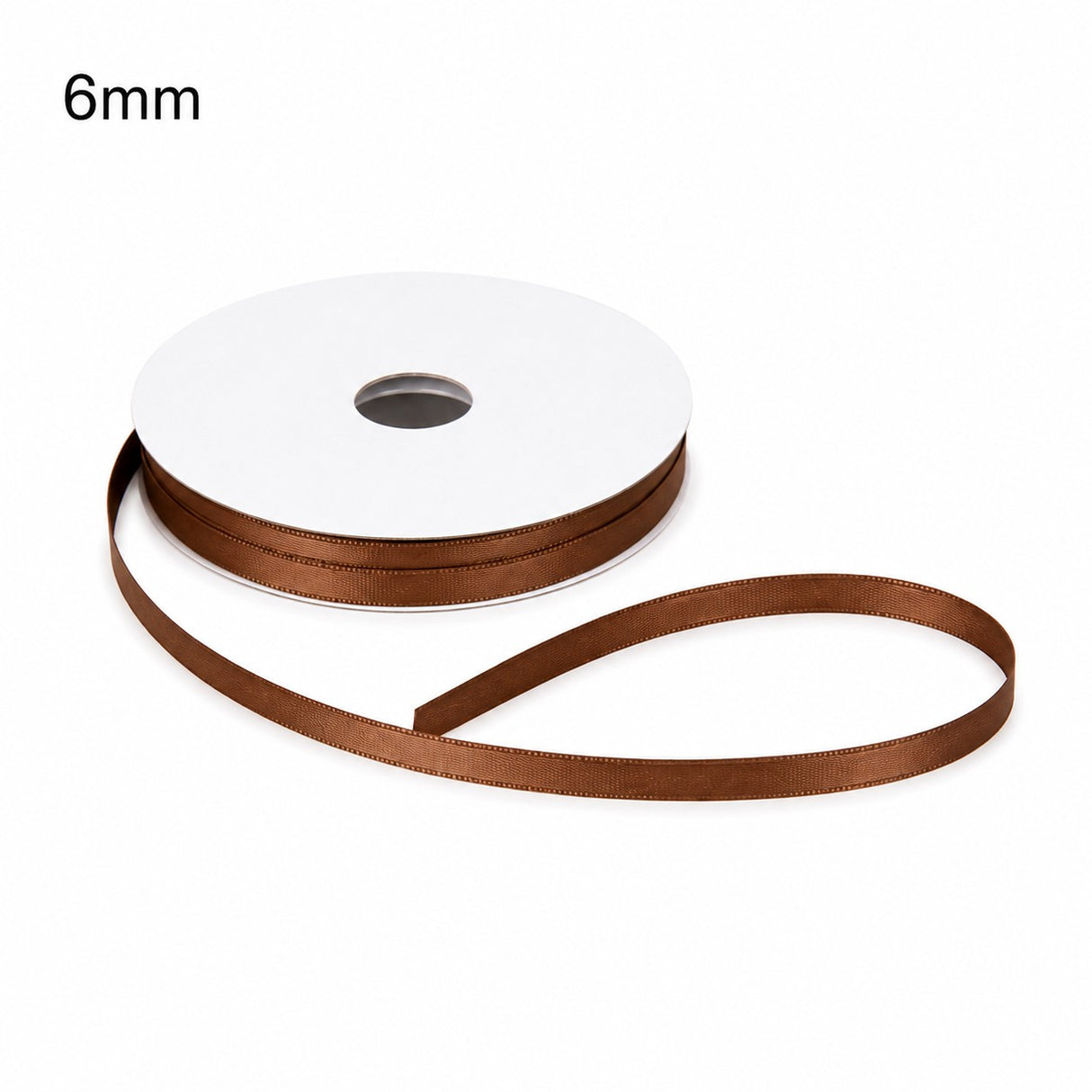 ETM Doppelsatin-Bund Mocha Mousse Farbe 6 mm x 50 m