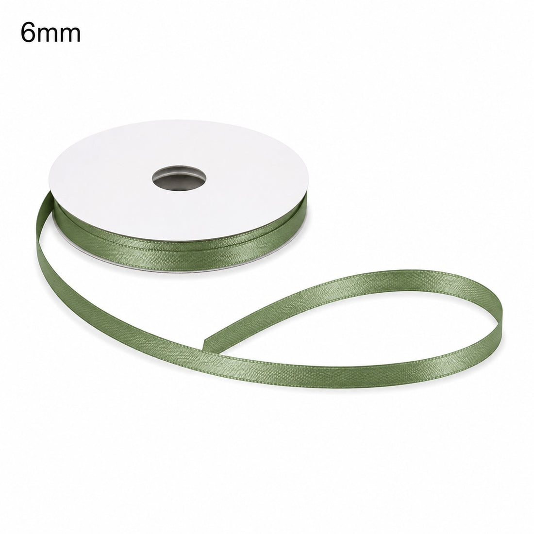 ETM Doppelsatinband Farbe Salbeigrün 6 mm x 50 m