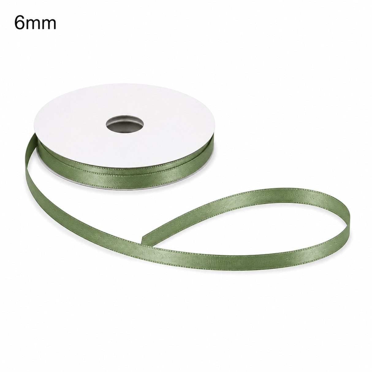 ETM Doppelsatinband Farbe Salbeigrün 6 mm x 50 m