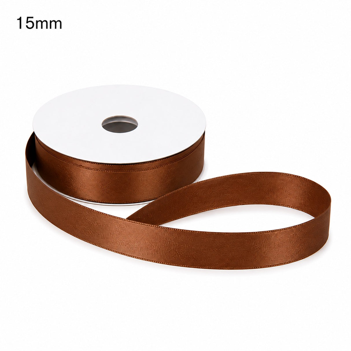 ETM Doppelseitiges Satinband Farbe Mocha Mousse 15 mm x 50 m
