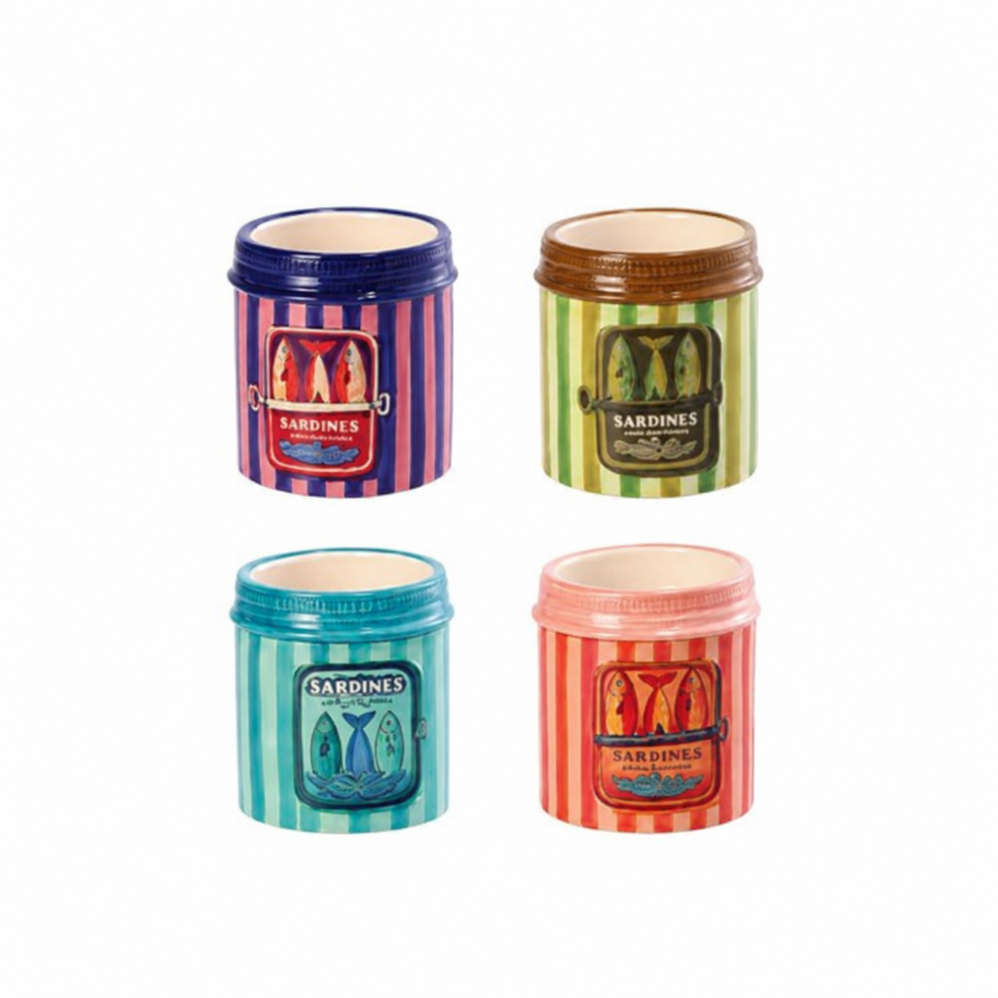 Ad Trend Vaso Decorativo in Ceramica Ø 8 x H 8 cm – Vasetto per Fiori e Arredo Casa, Modelli Assortiti 1 Pz