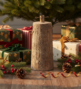 EDG Enzo De Gasperi Christbaumständer Baumstamm für Fichten H 45 Cm D 22 Cm 9 Kg Natur