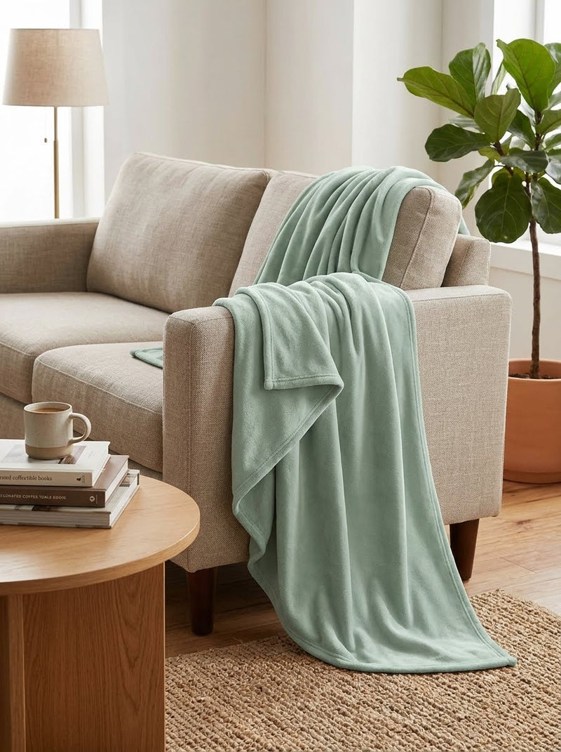 Androni Giocattoli Plaid aus Flanell, mittelgroß, einfarbig – weiche und warme Decke für Sofa und Bett, sortiert, 1 Stk.