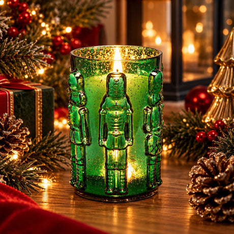 EDG Enzo De Gasperi Vase Soldatino Zylinder Grün H25 Ø15 cm – Weihnachtsdeko