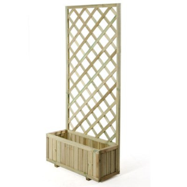 L'Arcolaio Blumenkübel Holz Garden mit Spalier 90x30x180cm