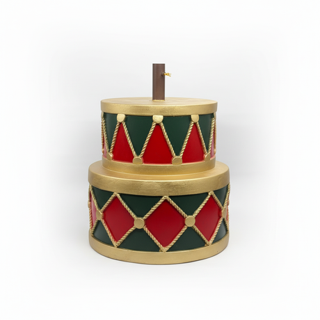 Preziosa Home Base Albero Natale Decorativo Tamburo Sovrapposto Poliresina 50 x 50 x 45 Cm