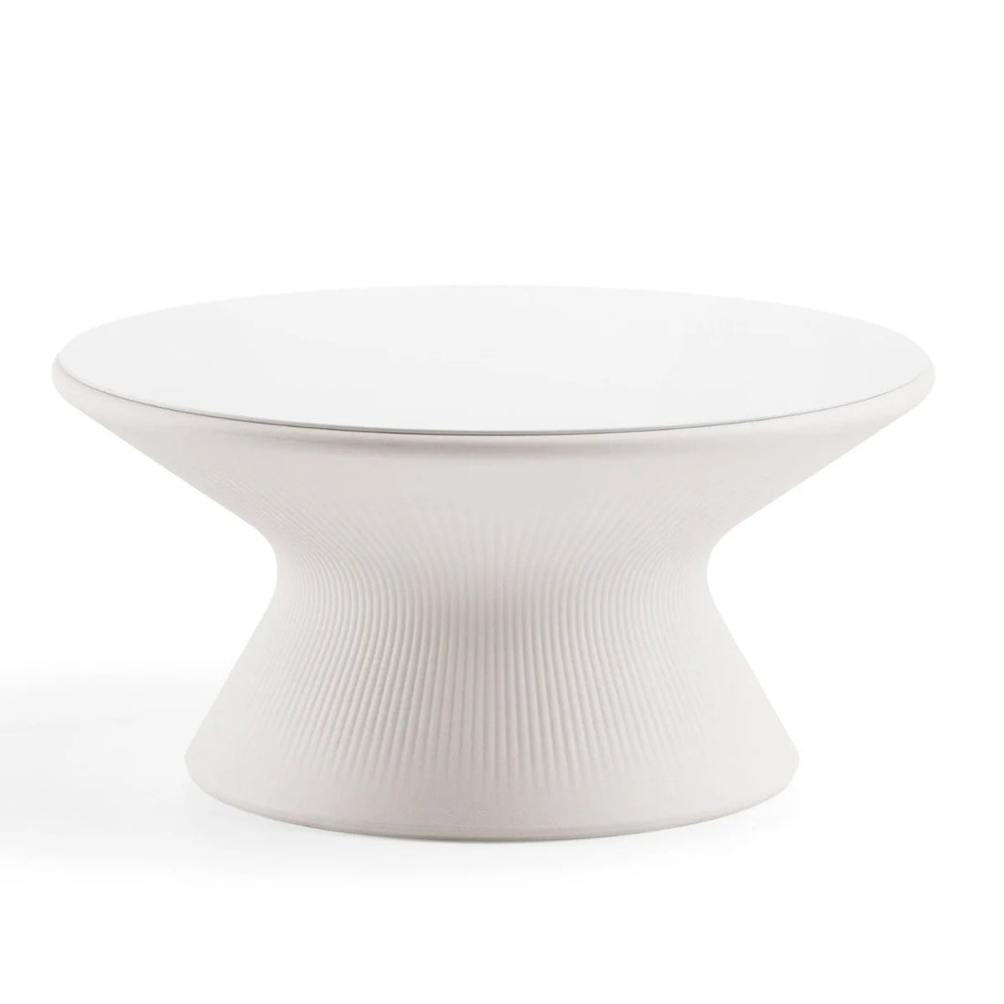 Plust Fade Caffè Couchtisch Weiß Stein Polyethylen