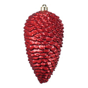 ARPIMEX Weihnachtsdekoration Tannenzapfen 13 x 25 cm Kunststoff Rot