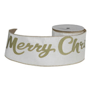 ARPIMEX Nastro Natalizio Merry XMas H 10 Cm L 9,14 Mt Bianco
