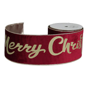 ARPIMEX Weihnachtsband Merry XMas H 10 Cm L 9,14 Mt Bordeaux