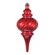 ARPIMEX Weihnachtsornament Spitzer Spirale 11,5 x 26,5 cm Kunststoff Rot