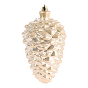ARPIMEX Tannenzapfen Weihnachts 9 x 17 cm Kunststoff Beige