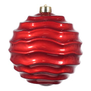 ARPIMEX Gerillte Weihnachtskugel D 150 mm Kunststoff Rot