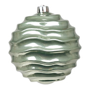 ARPIMEX Gerillte Weihnachtskugel Ø 150 mm Kunststoff Salbeigrün