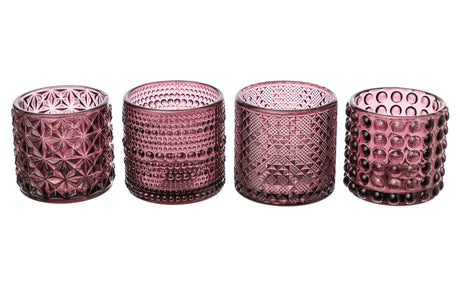 arpimex arpimex vasetti vetro portacandele d 7 cm h 68 cm rosa mix 4 pz ean 8018318579486