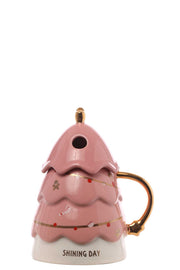 ARPIMEX Weihnachtsbehälter Tannenbaum 10 x 10 x 16 cm Rosa