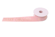 ARPIMEX Weihnachtsband Merry Christmas 25 Mm 10 Mt Rosa
