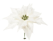 ARPIMEX Pick Weihnachten Poinsettie Schneebedeckter Weihnachtsstern Weiß