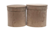 ARPIMEX Set Natale 2 Cappelliere Velluto D 26 Cm H 26 Cm Marrone
