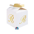 big party big party bomboniera scatoline cubetto fiocco lettera r cf 10 pz