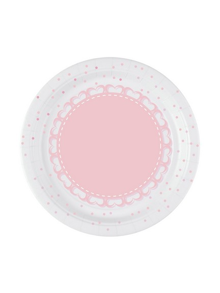 bigiemme bigiemme piatto carta d 18 cm 1 baby cuori rosa cf 8 pz ean 8054317181930