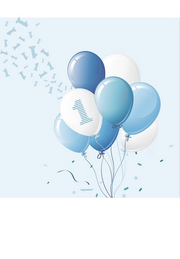 Bigiemme Servietten Geburtstag Luftballons 33 x 33 cm Hellblau 20 Stk