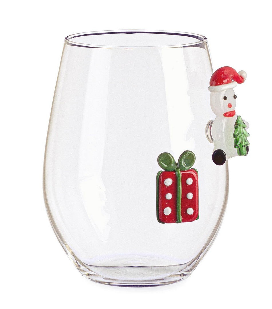 bizzotto bizzotto bicchiere lavish pupazzo e regalo di natale h 12 cm d 92 cm vetro con scatola regalo ean 8051836752221