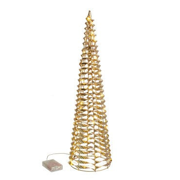 bizzotto bizzotto cono di natale kinsey 20 microled h 40 cm d 12 cm classic oro ean 8051836740518