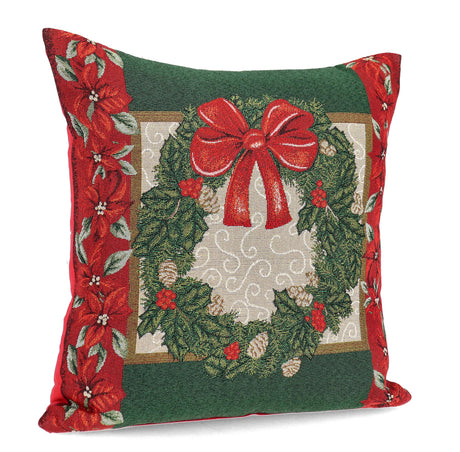 bizzotto bizzotto fodera cuscino coronet di natale 45 x 45 cm verde ean 8051836733220