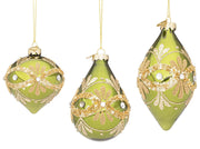 Bizzotto Pendaglio di Natale Garish Ass. Vetro Verde 1 Pz