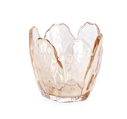 Bizzotto Porta Tealight 1P Harald Natale H 8 Cm D 8,5 Cm Vetro Ambra