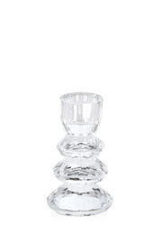 Bizzotto Kerzenhalter 1P Eldrid H 10,8 cm D 6 cm Transparentes Glas