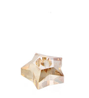 Bizzotto Kerzenhalter Weihnachts Eldrid Stern H 4 cm D 7,5 cm Bernsteinglas