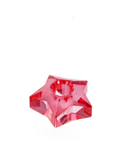 Bizzotto Kerzenhalter Weihnacht Eldrid Stern H 4 cm D 7,5 cm Glas Rot