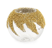 Bizzotto Weihnachts-Kerzenhalter Vortex Transparentes Glas D 8 cm Gold