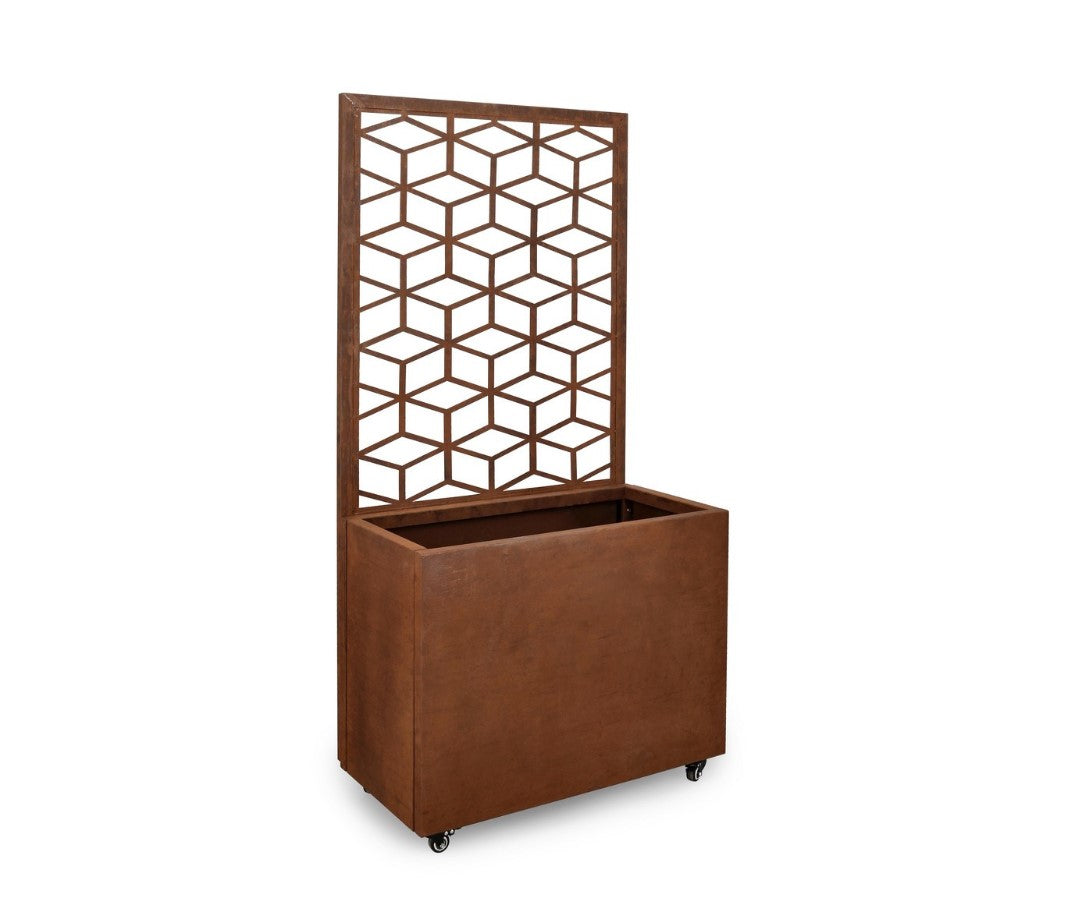 bizzotto bizzotto portafiore silvy rettangolare geometric 76 x 41 cm h 152 cm ruggine ean 8051836680722