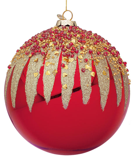 bizzotto bizzotto sfera di natale firework d 150 mm vetro rosso ean 8051836658363