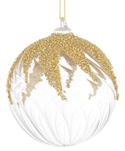 Bizzotto Christbaumkugel Vortex D 100 mm Klarglas Gold