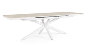 Bizzotto Pascal Ausziehbarer Tisch Weiß Aluminium Naturstein 200–260 cm