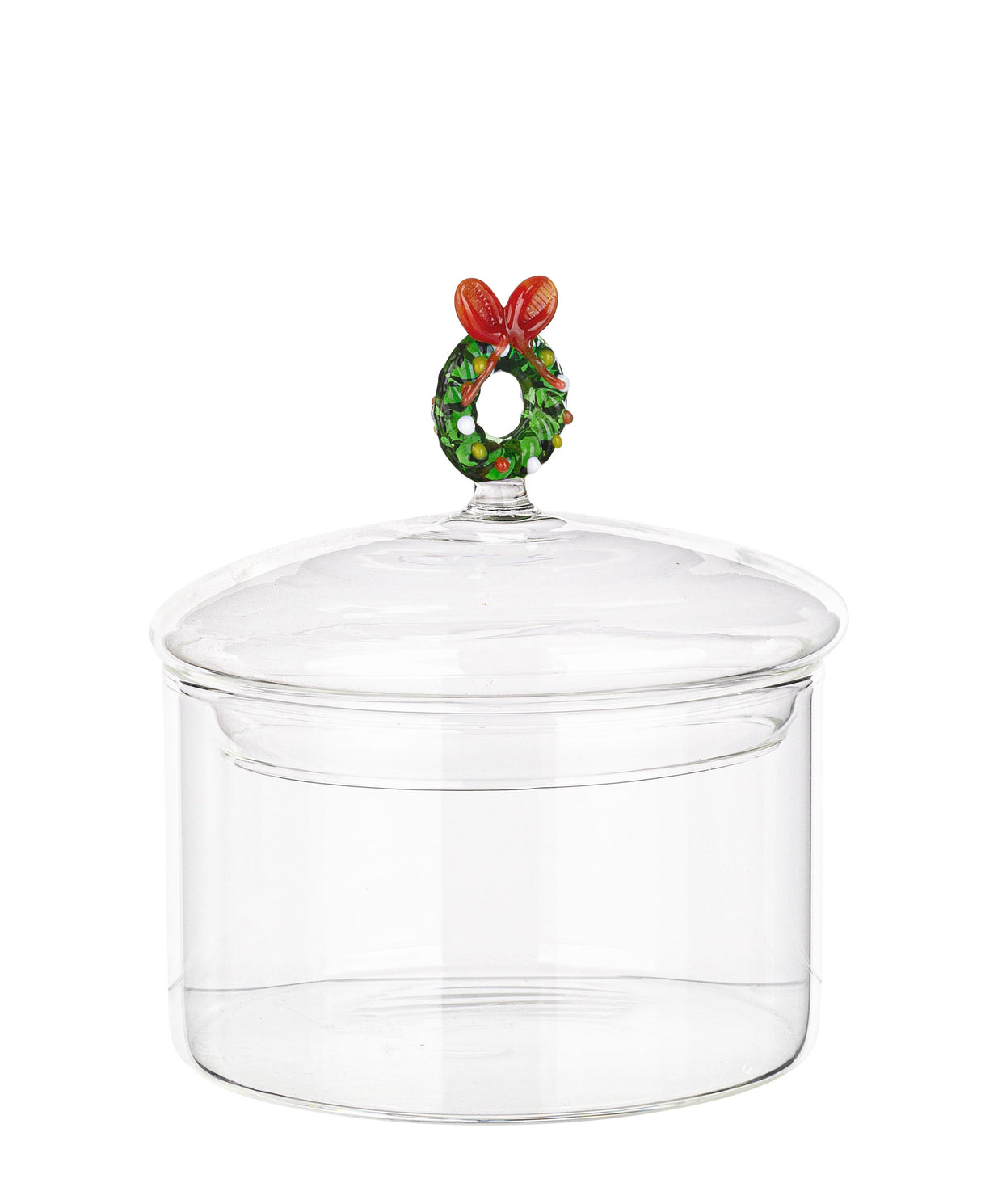 bizzotto bizzotto vaso biscotti di natale astrea con corona h 11 cm d 10 cm vetro trasparente ean 8051836601390
