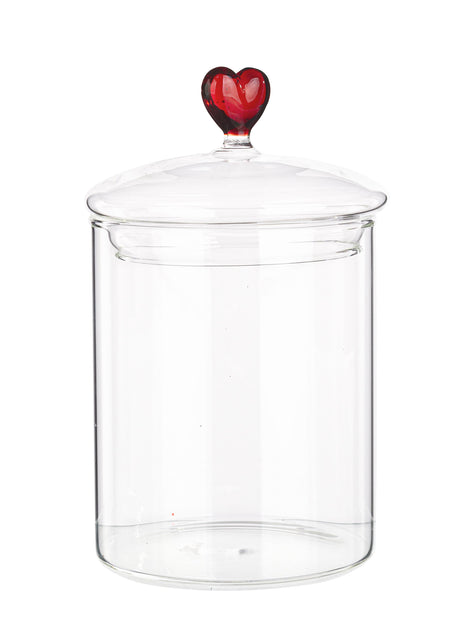bizzotto bizzotto vaso biscotti di natale astrea con cuore h 16 cm d 10 cm vetro trasparente ean 8051836601420