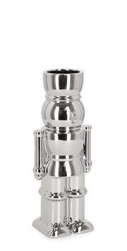 Bizzotto Vaso di Natale Walker Soldatino H 22,5 Cm 9 x 6,5 Cm Ceramica Argento