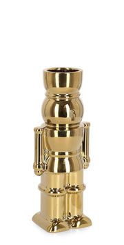 Bizzotto Weihnachtsvase Walker Soldat H 22,5 cm 9 x 6,5 cm Keramik Gold