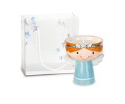 Cupido&Co. Kerze Engelskerze Blau D 75 Mm H 95 Mm mit Tragetasche